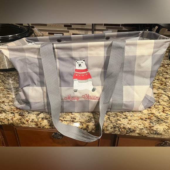 NWOT Embroidered Thirty-One large utility tote bag. Retired & NLA. - Picture 2 of 8